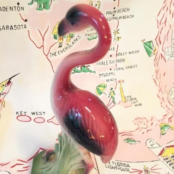 VINTAGE 1950s Midcentury Floridian Pink Flamingo Figurine - Picture 3 of 17